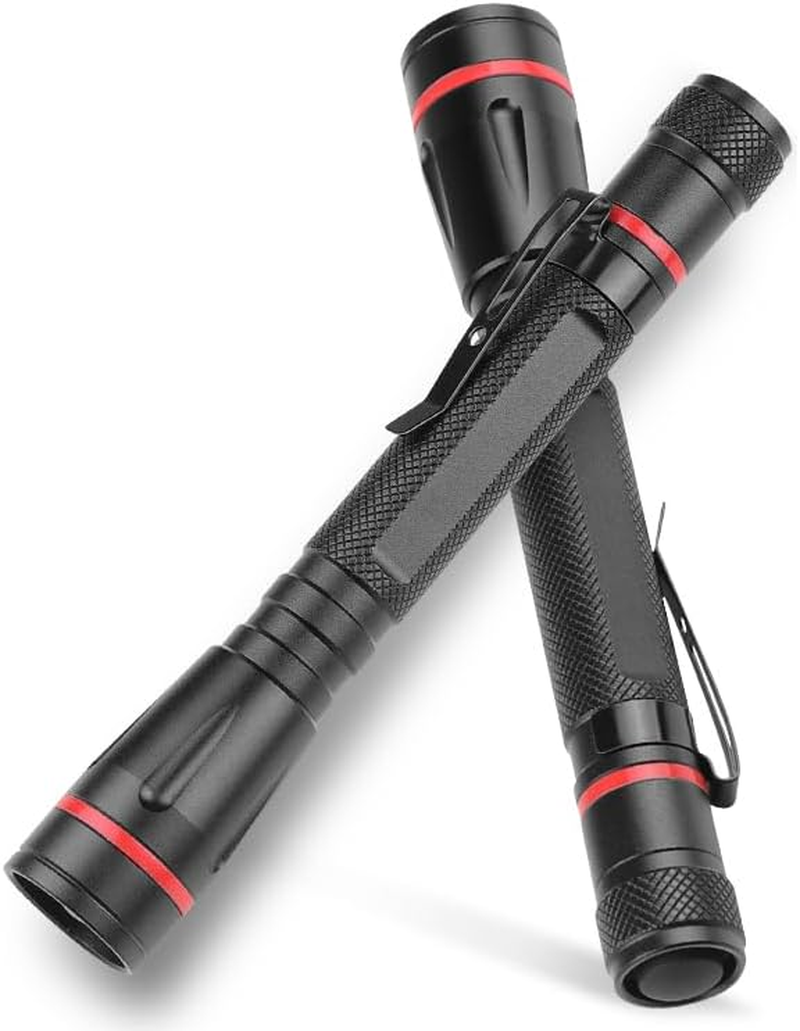 LED Pocket Pen Light Flashlight Small Mini Flashlights Handheld Pen Lights Penlight with Clip for Camping, Home, Outdoor, Inspection, Emergency Use (5 Pieces 5.1 Inches) image number 4