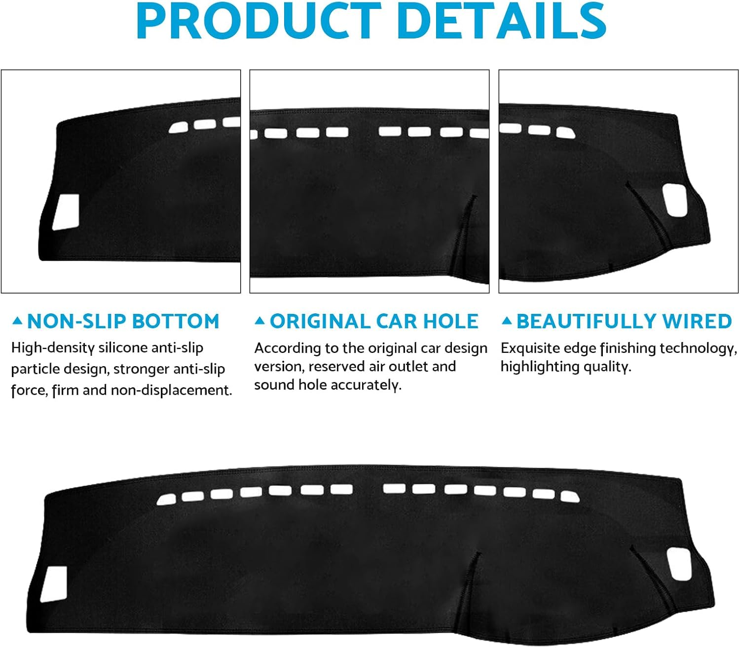 KAKA AUTO PARTS Non-Slip Dash Mat Compatible with GWM Cannon-X/Cannon Vanta/Cannon XSR 2021-2025 image number 3