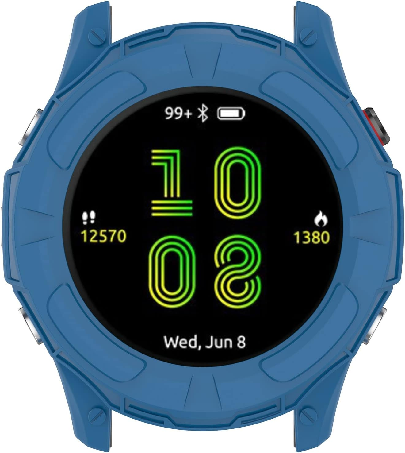 Intended for Garmin Forerunner 955 Case Soft TPU Protector Cover Anti-Scratch Bumper Shock-Proof Bezel Protective Shell Intended for Garmin Forerunner 955 Case Cover (Black&Blue&White) - Blackbluewhite image number 4