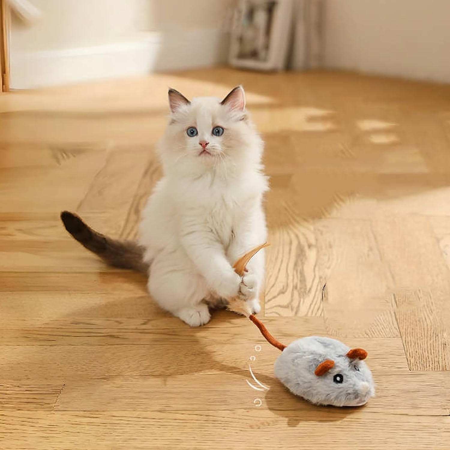 Cat Toy Electric Toy Mice, Mouse Toy, Cat Toy, Toy Mice for Cat, Interactive Toy Mouse with USB Cable for Cat Run and Boredom image number 1