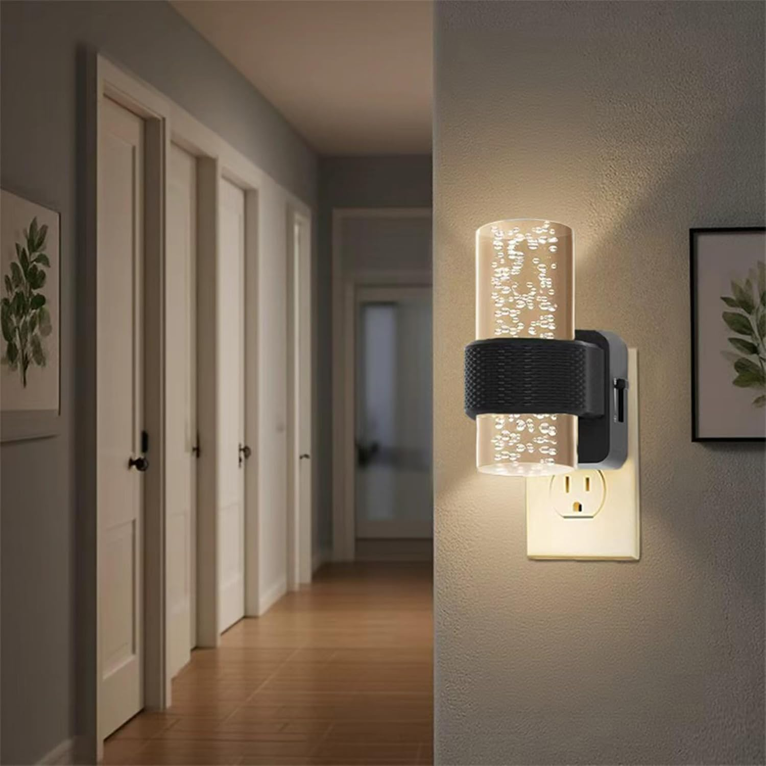 2 Pack Dimmable Night Lights with Auto Dusk-To-Dawn Sensor, 3000K Soft Warm LED Plug-In, 0-100LM Adjustable Brightness, Eye-Friendly for Bedroom, Hallway, Kitchen, and Stairs, AU Plug
