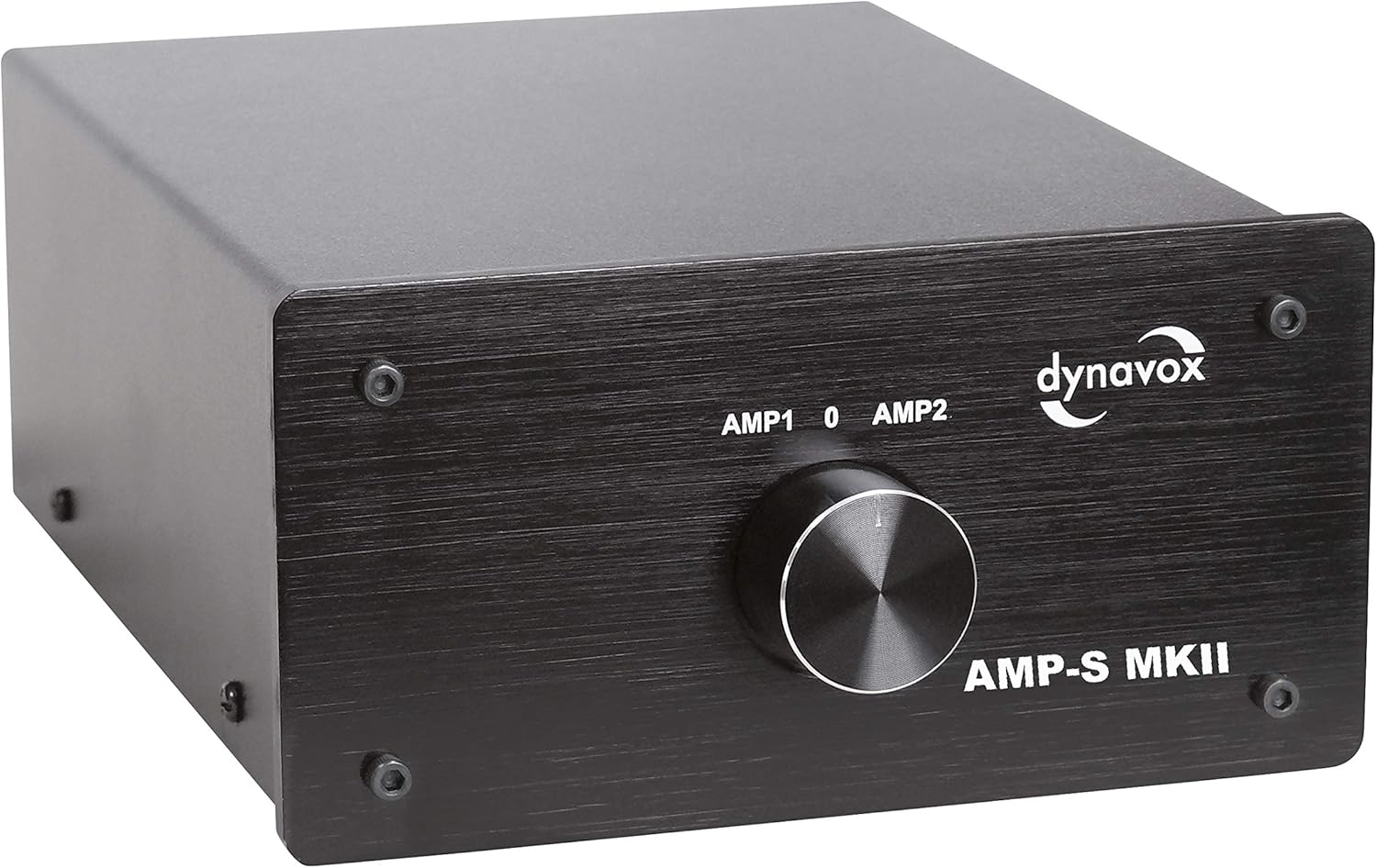 Dynavox AMP-S MKII Amplifier and Speaker Switch in Metal Housing for Stereo and Surround Amplifier, Banana Plug or Clamp Connection, Black image number 5
