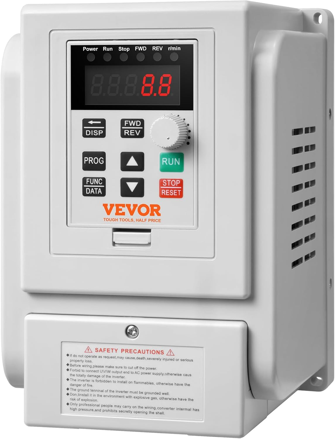 VEVOR VFD 2.2KW 10A 3HP Variable Frequency Drive for 3-Phase Motor Speed Control image number 6