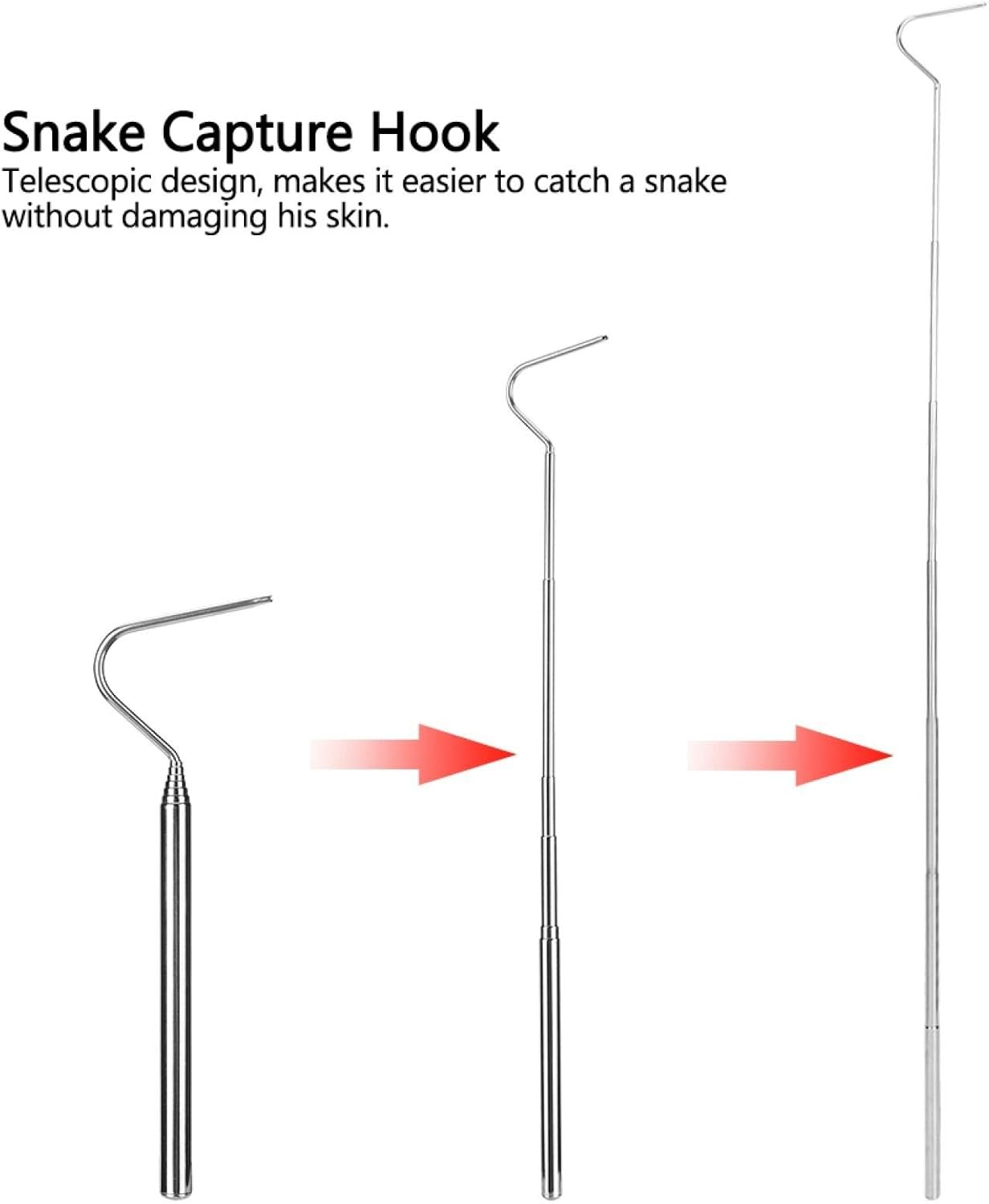 Snake Catcher, Capture Hook Tool Reptile Catcher, Telescopic Design Pets for Reptiles(66Cm) image number 6