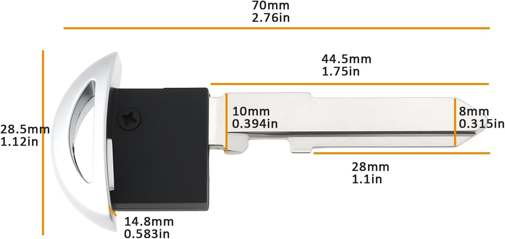 VGOL Car Remote Control Key Blank Embryo without Slot KDY3-76-201 Compatible with Mazda 3 6 CX-5 image number 1