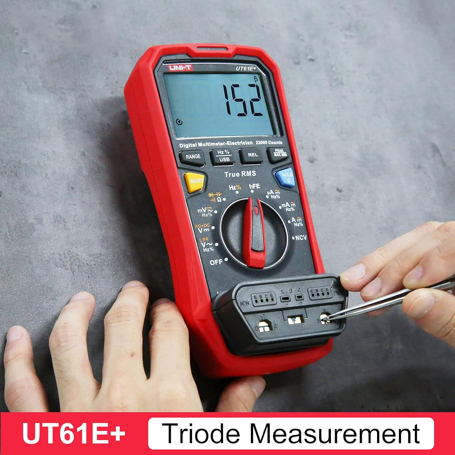 UNI-T UT61E+ 1000V 20A Digital Multimeter 22000 Counts Display NCV Hfe Auto Range True RMS AC/DC Voltage Current Resistance Capacitance Tester image number 4