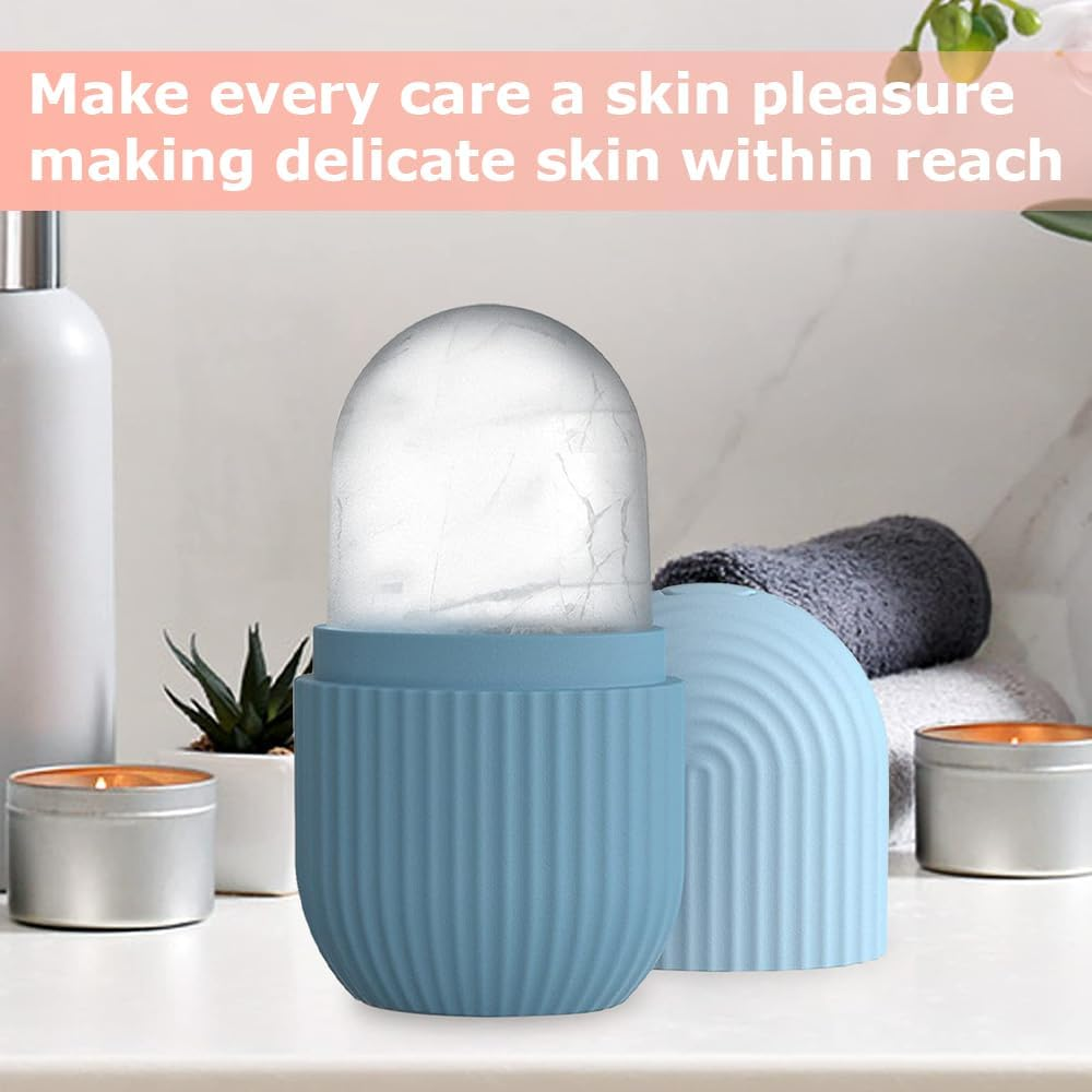 Ice Roller/Ice Massage for Eyes ，Silicone Skin Care Ice Compress & Ice Roller Skin Care Tools,Roller Stick Mould for Face, Shrinks Pores image number 6