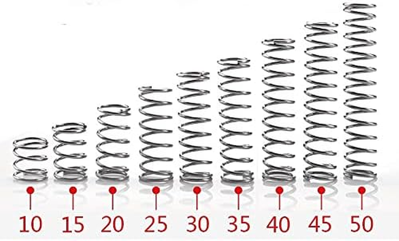 10Pcs 304 Stainless Steel Compression Spring Thickness 0.8Mm 0.9 Mini Springs Household Maintenance Tools Hardware Accessories (Color : 30Mm, Size : 16Mm)
