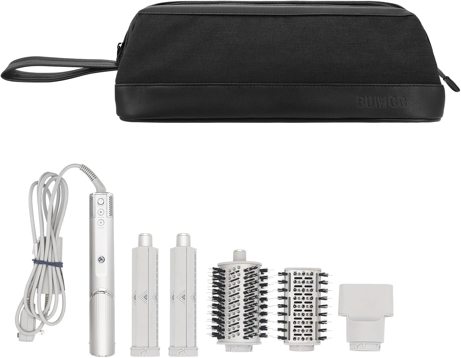 Buwico Airwrap Travel Case for Dyson/Shark Flexstyle, Travel Pouch for Dyson Airwrap/Shark Flexstyle Complete Styler and Attachments, Travel Bag for Dyson/Shark Hair Dryer, Off-White, Travel Case