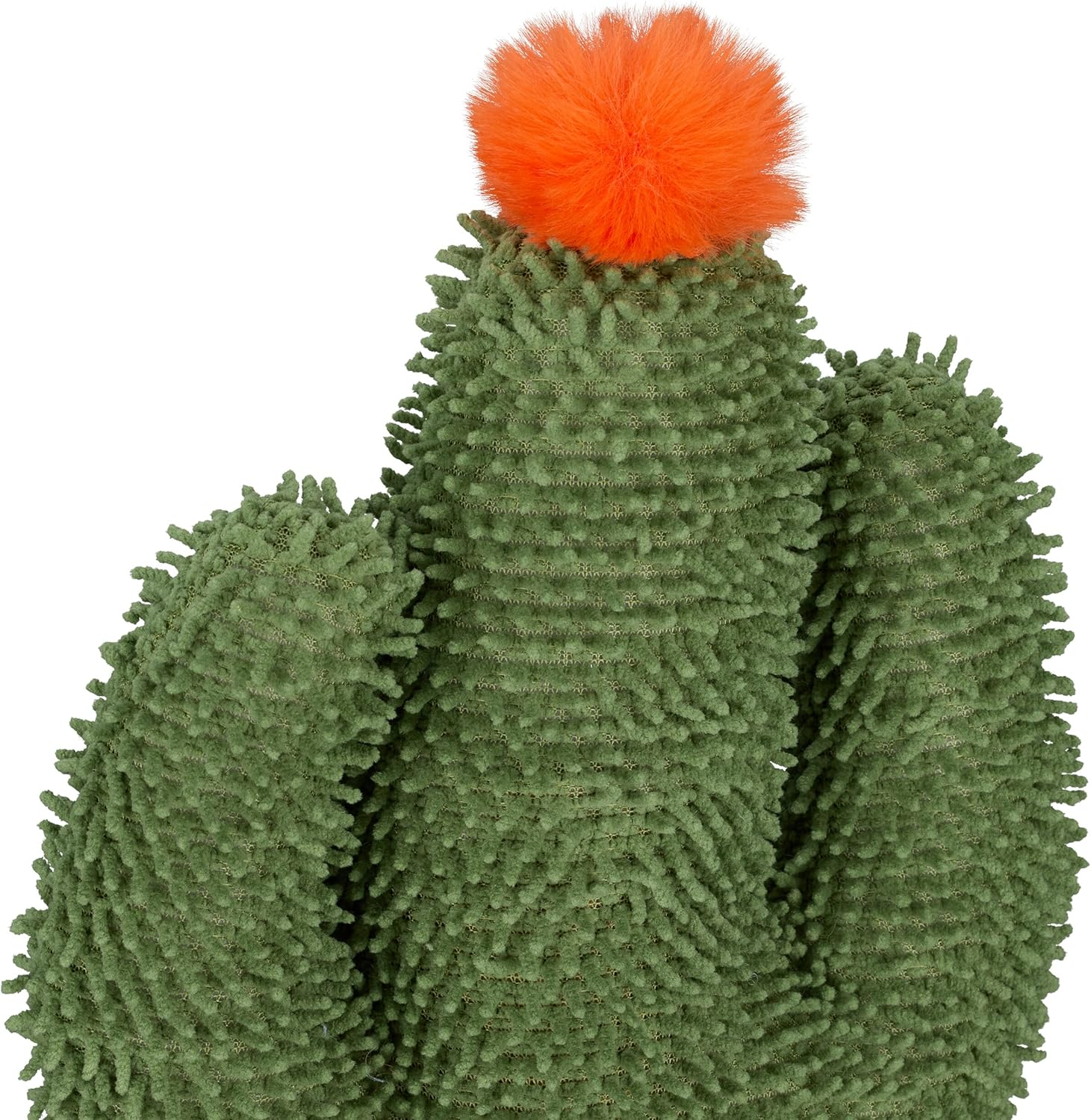 Relaxdays Scratching Post for Cats, Cactus, H X D: 59 X 31 Cm, Cat Scratching Post with Bobbles, Linen Rope, Interactive Scratching Post, Colourful image number 1