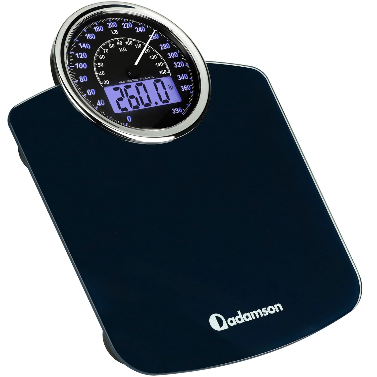 Adamson Hybrid 2-In-1 Analog & Digital Weighing Scale for Body Weight up to 400Lbs + Thick Tempered Glass + Extra Large Display + Easy to Read Digital Bathroom Scale + New Version image number 5