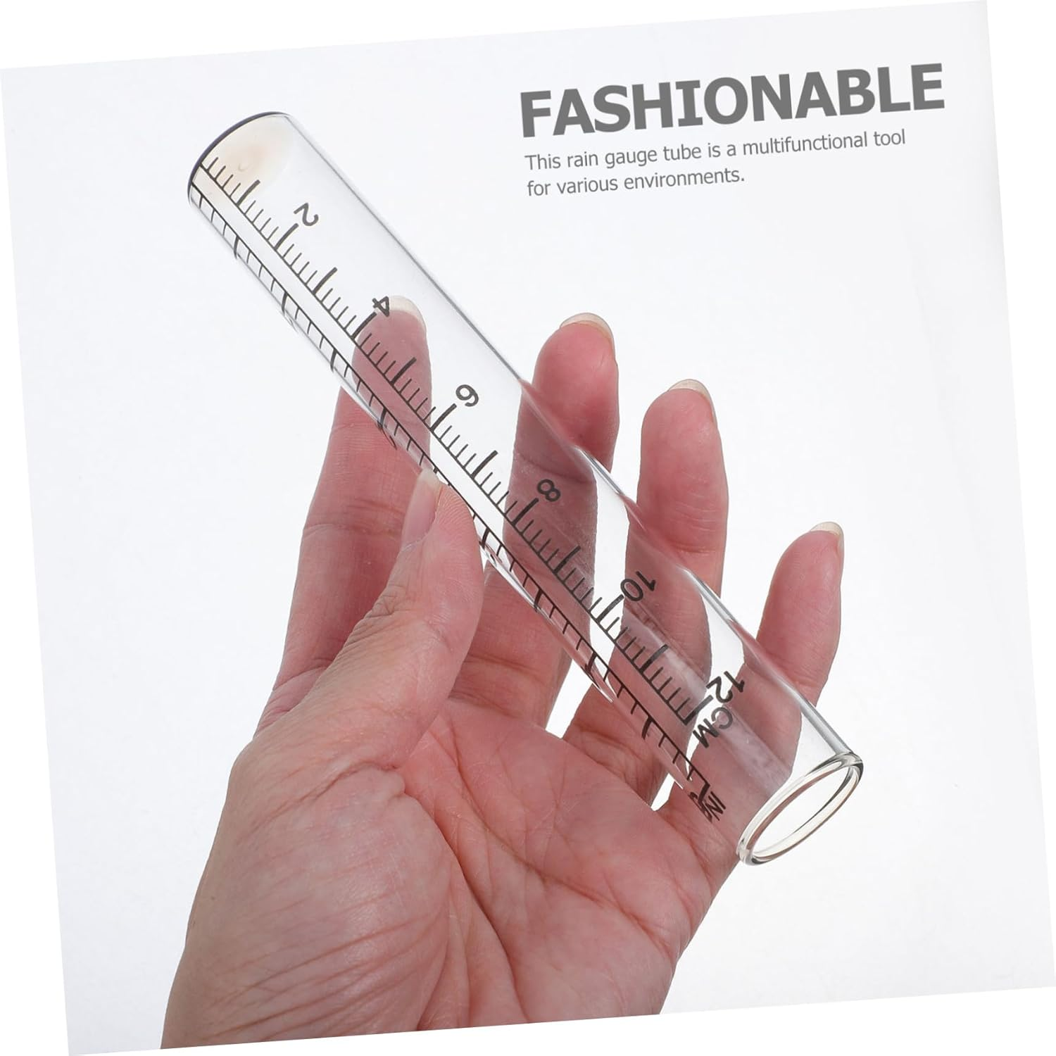 CLISPEED 2Pcs Grass Gauge Garden Water Measuring Tool Large Rain Gauge Outdoor Decorative Replacement Tube Transparent image number 4