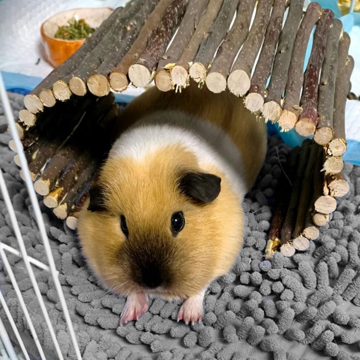 Flexible Wood Hideout - Extra Large - House, Tunnel, Ramp, Bridge, Guinea Pig Hideout, Ferrets, Hedgehogs, Chinchillas, Small Rabbits, and Other Small Animals-Accessories, Toys, and Supplies G_01 image number 4