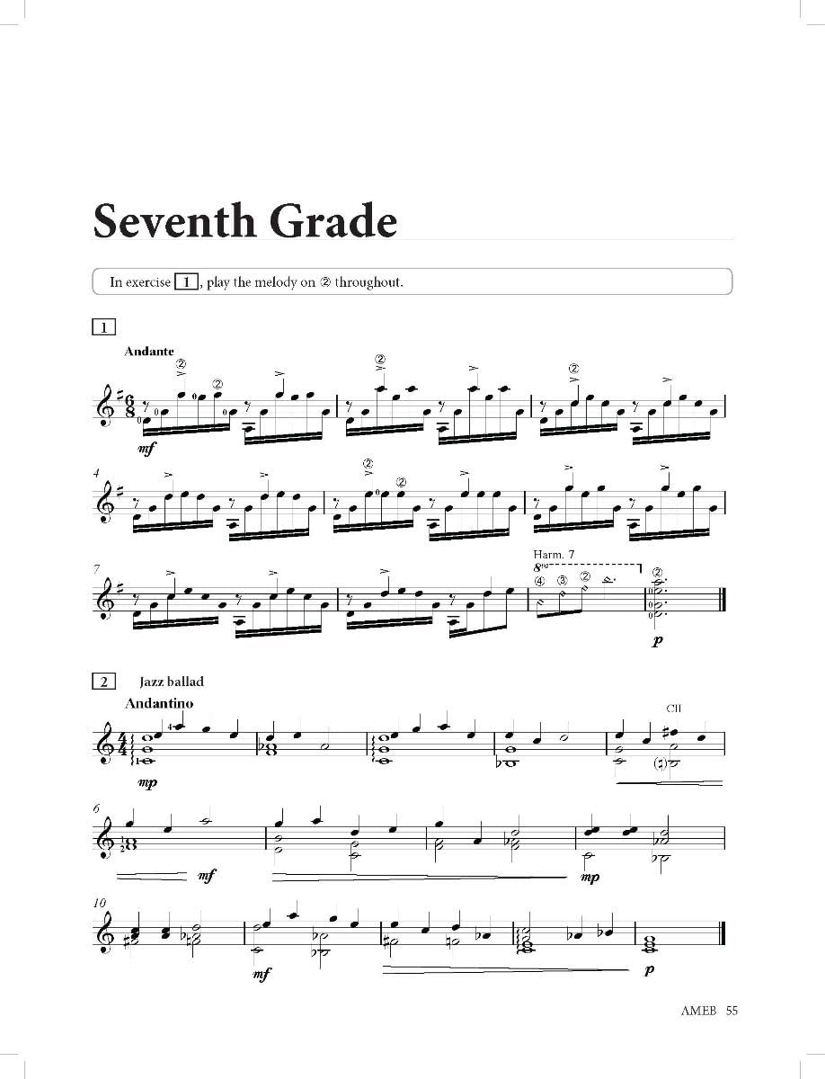 AMEB Classical Guitar Sight Reading Book