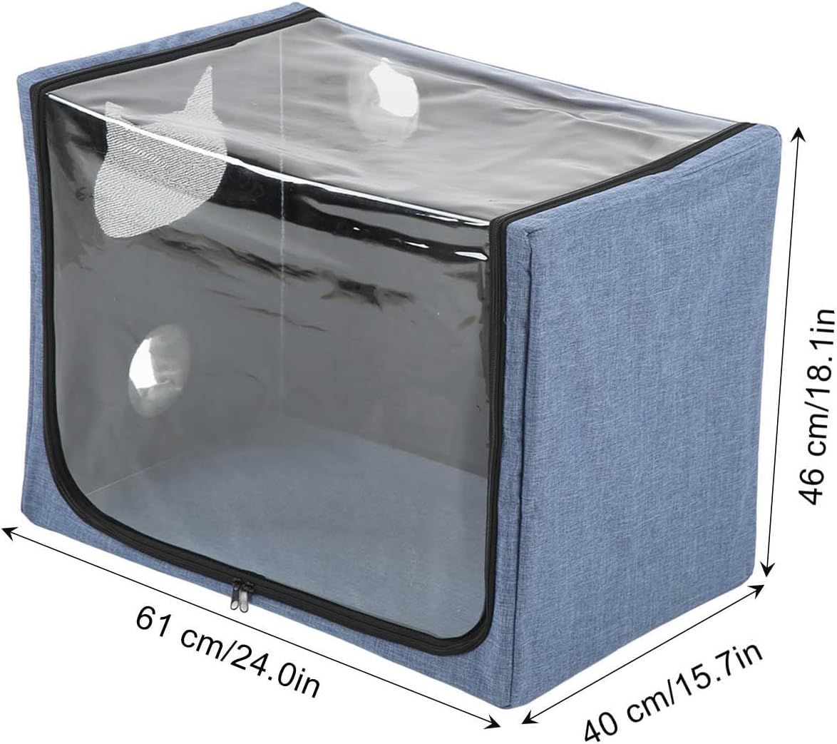 Pet Nebulizer Nest Cat Dog Atomization Box Oxygen Chamber Collapsible Hands Portable Inhalation Machine Small Pet Nebulization Oxygen Inhalation Box ICU Cage image number 5