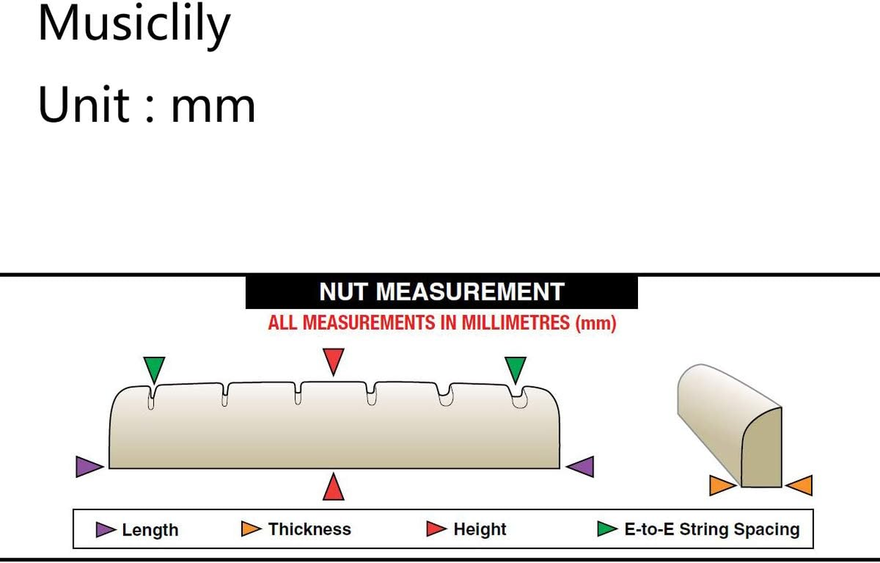 Tusq PQ-6400-00 Guitar Nut for Gibson Acoustic Guitars Notched Walnut image number 2