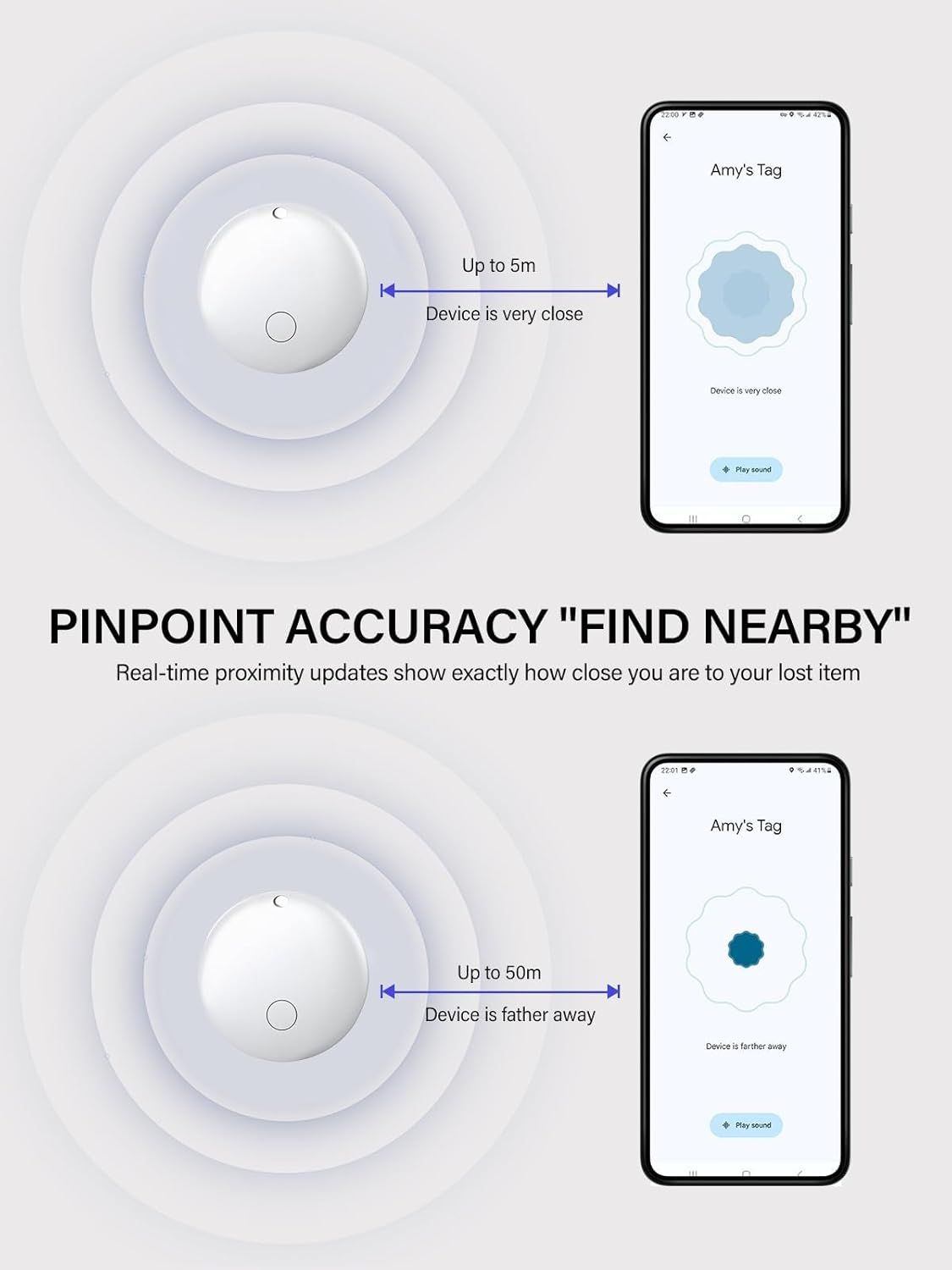 Ixtra Air Tags for Android, Bluetooth Smart Tags for Android (NOT for Ios or Huawei), Luggage Tracker Works with Google Find My Device App, Key Finders Item Locator for Keys, Wallets,Suitcases,Pet image number 3