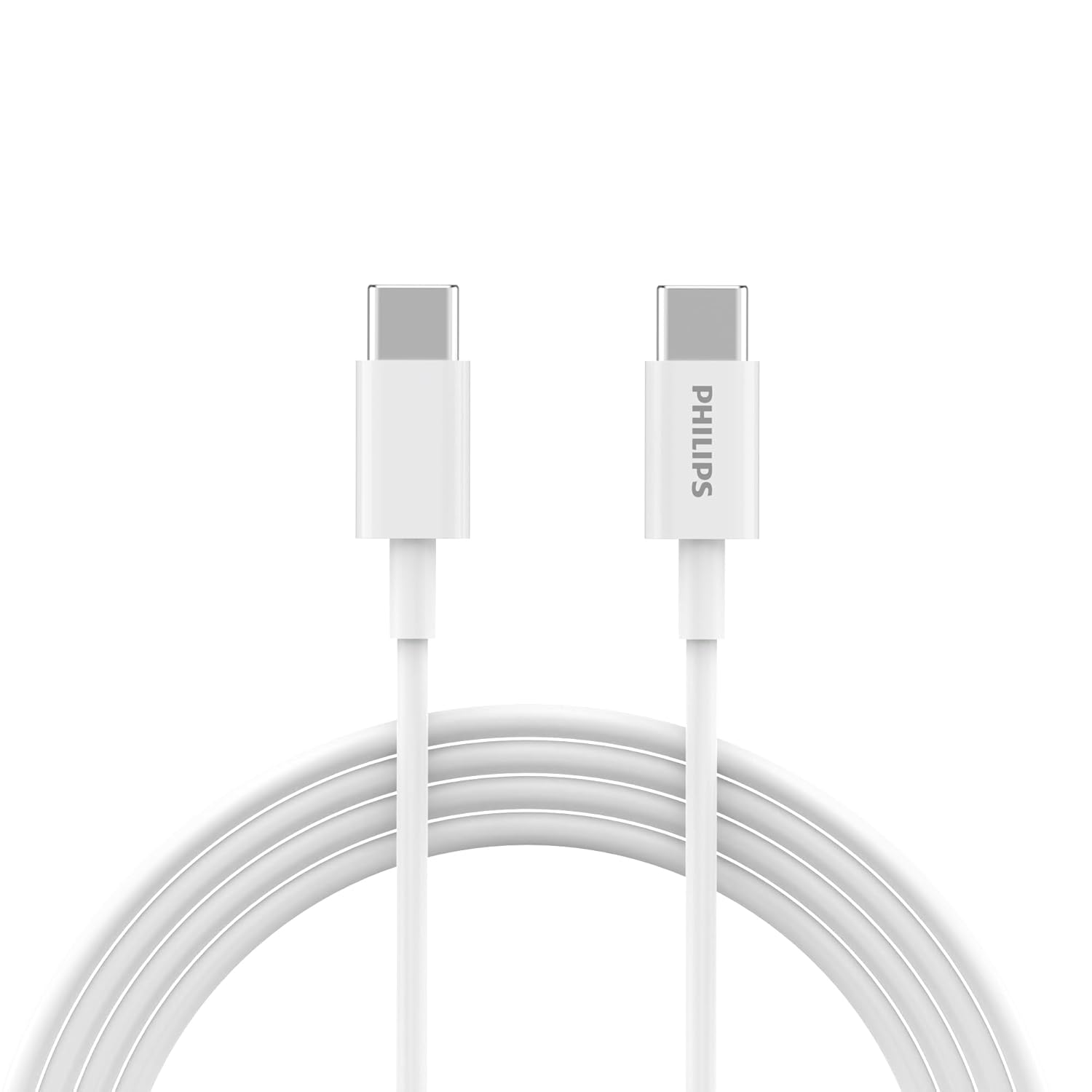 Philips 1.25M USB-C Charging Cable Connector for Iphone 17/16/15 Plus/Pro/Max, Ipad Pro, Samusng S25 S24 S23 S22 and Nubia Google Pixel Synchronize C to C Cable, White image number 3