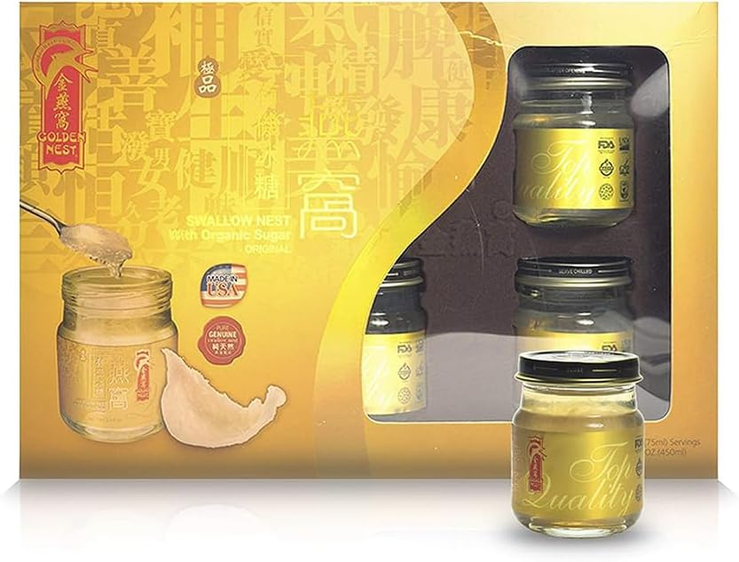 Golden Nest Gift Pack Premium Bird&rsquo;S Nest Soup - 6 Bottles X 75Ml (2.5 Oz.) (Original)