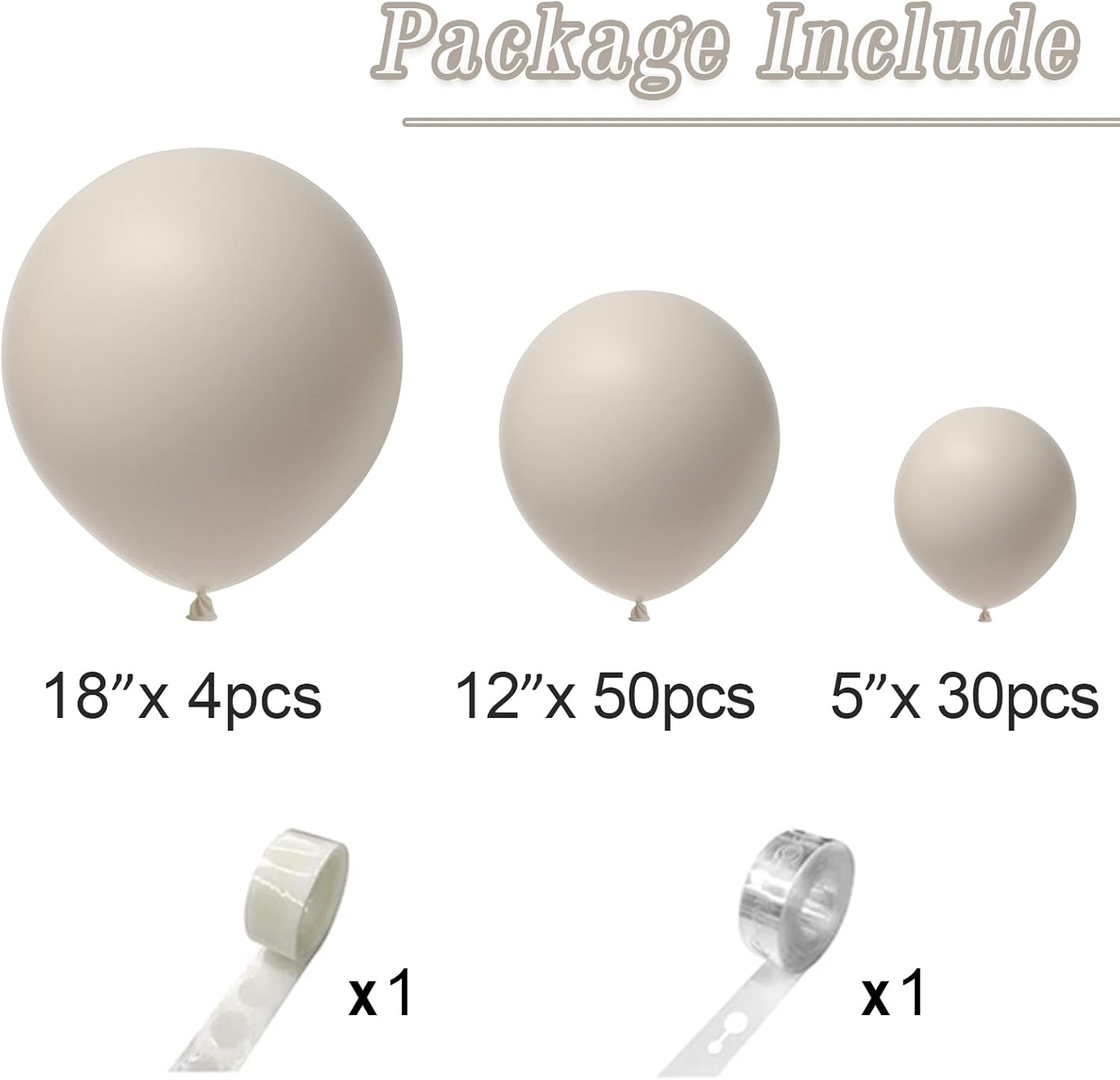 White Sand Balloons 84 Pcs Sand White Balloons Garland Arch Kit 5 Inch +12 Inch +18 Inch Nude Latex Balloons Happy Birthday Balloons Baby Shower Decorations Wedding Balloons - Gold,Pink image number 2