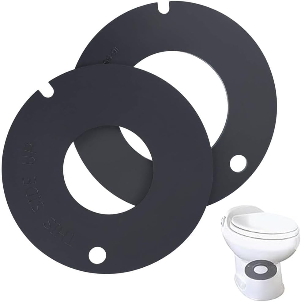 RV Toilet Flush Seal Replacement Kit Part 385316140 & 385311462 Toilet Rubber Ball Bowl Gasket for Dometic Sealand Mansfield Vacuflush and Travel Trailer RV Camper/Marine Toilet (1Pair)