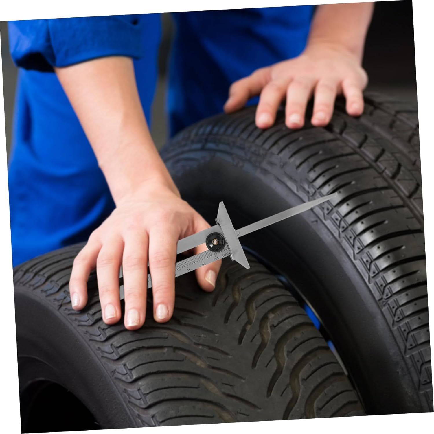 BUGUUYO Tire Thread Measurement Tool Tread Depth Gauge Car Automotive Replacement Gauge image number 5