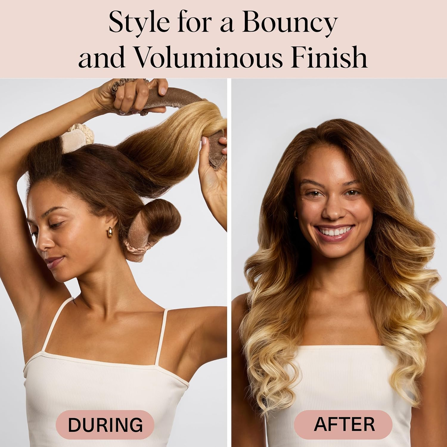 Kitsch XL Flexi Rods for Heatless Curls Overnight - Soft Velvet Hair Rollers for Women - Hair Curlers to Sleep in - Eucalyptus, 4Pcs image number 2