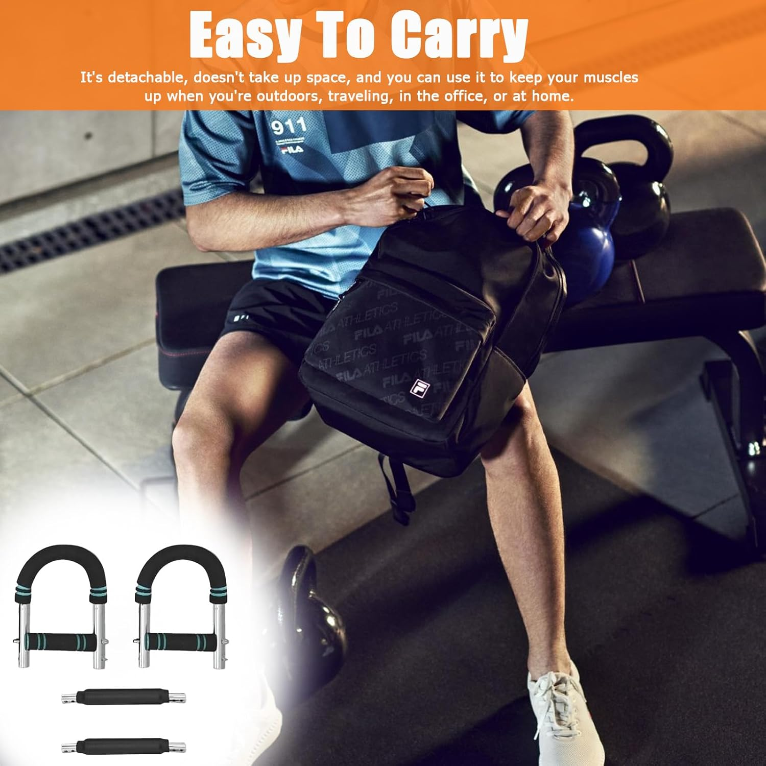 Saker Arm Trainer, 60-100Lb Adjustable Hydraulic Power Bar for Arm, Chest & Twister for Muscle Building, Portable Detachable Upper Body Fitness Machine for Home & Gym image number 5