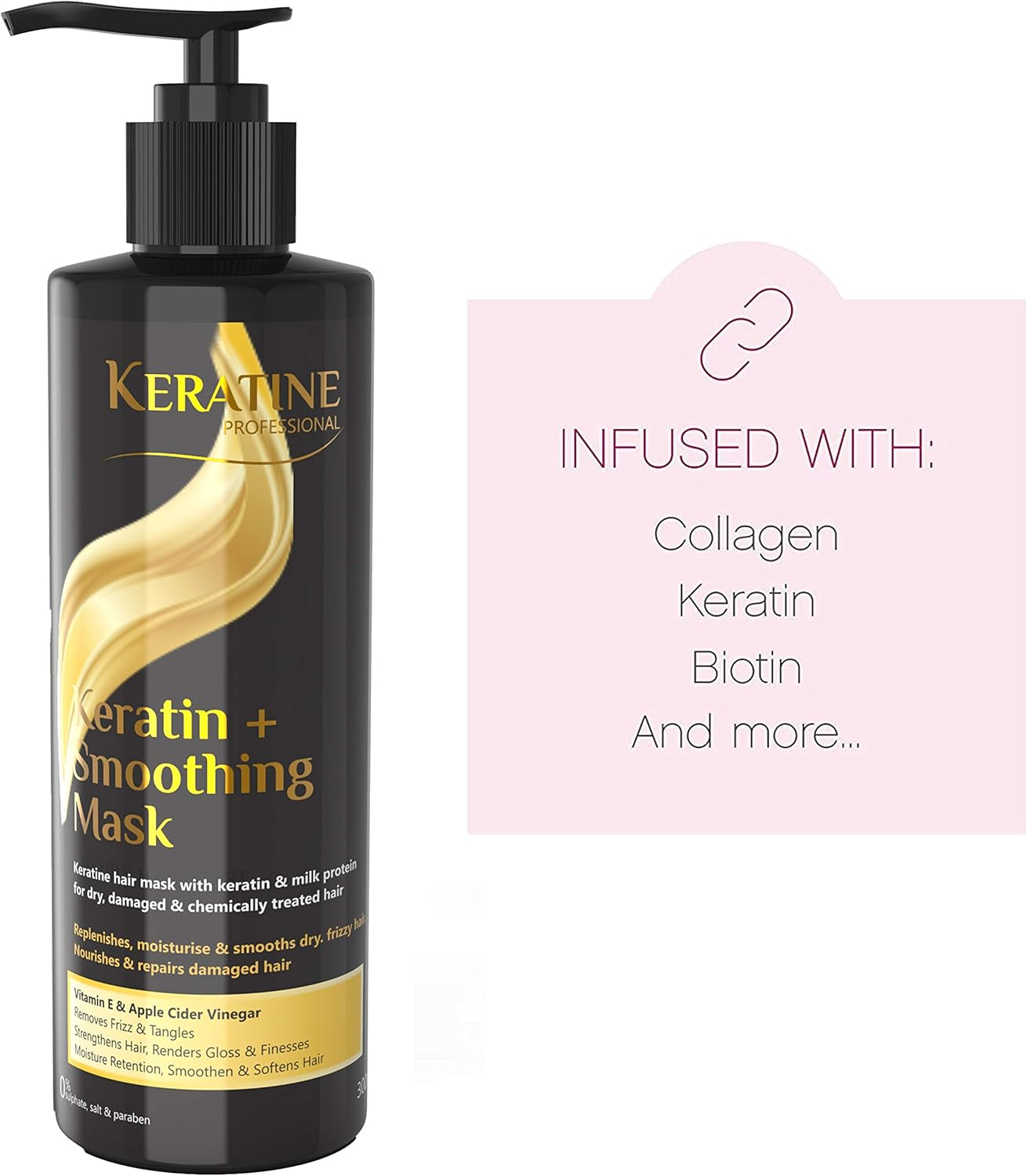 Keratine Professional Keratin + Smoothing Mask (300 ML)