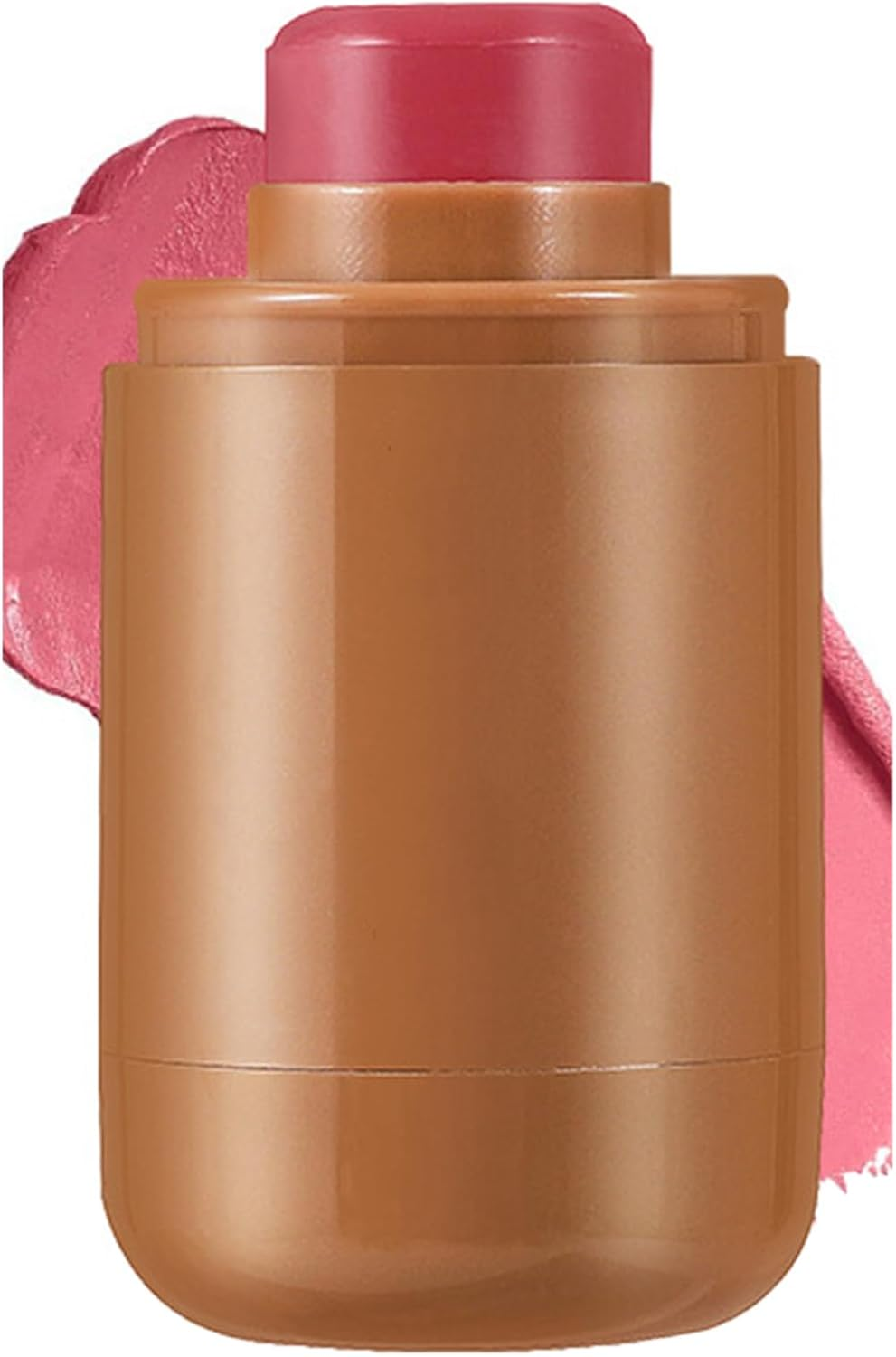 FEESHOW Cream Blush Stick, Buildable & Hydrating Multi-Use Makeup for Cheeks & Lips, Portable Color, Non-Greasy Long-Lasting Formula Peach One Size - Coffee image number 5