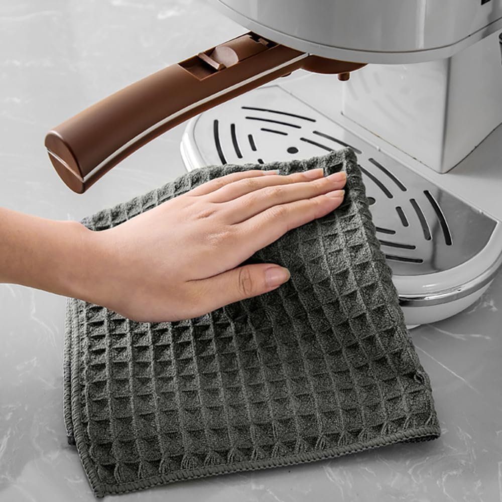 Tongke Microfiber Barista Towels, 5 Pack 30X30Cm Cleaning Towels for Espresso Machines, Steam Wands & Countertops Essential Coffee Bar Accessories image number 1