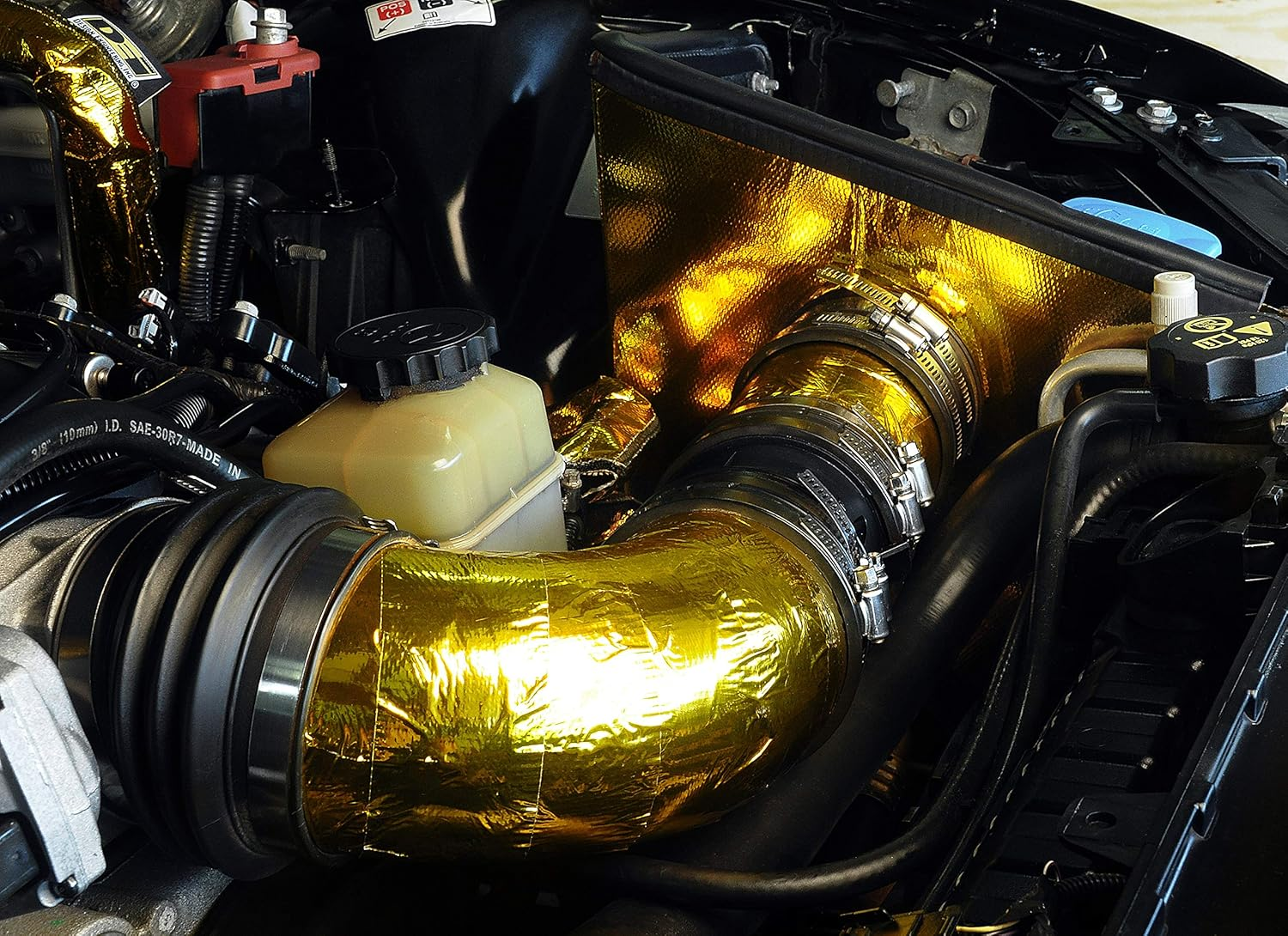 Design Engineering 010397 Reflect-A-Gold High-Temperature Heat Reflective Adhesive Backed Roll, 2" X 30' Roll image number 1