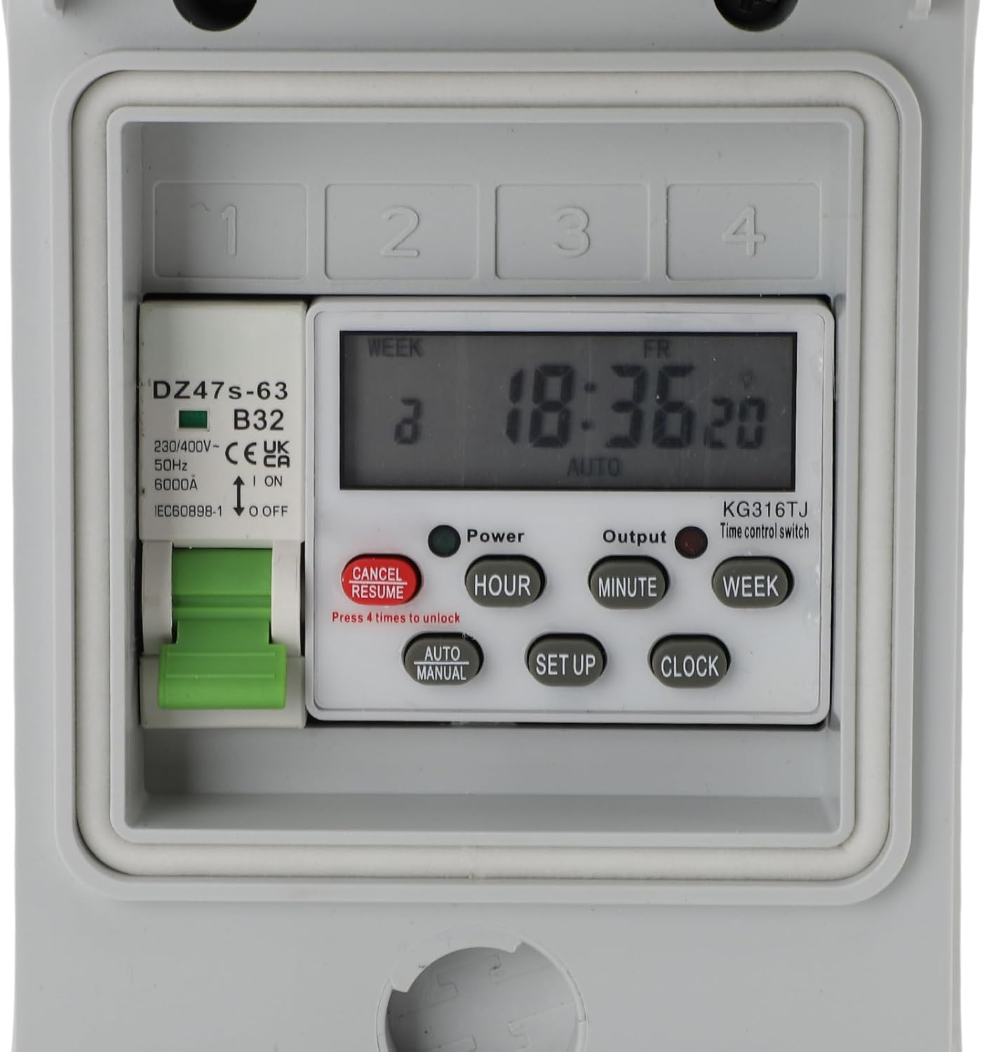 Digital Timer Box, 7 Day 16 Times on off Timer Switch Electrical Box 380Mah Battery Automatic Control Energy Saving Clear Key Setting for Irrigation System image number 5