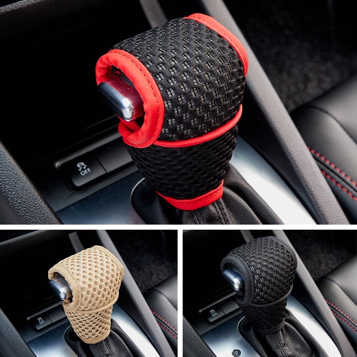 AUCELI Car Gear Shift Knob Cover, Automotive Manual Stick Shifting Handle Gear Shift Knob Protector, Vehicle Decoration Accessories Universal for SUV, Truck, RV and More image number 5