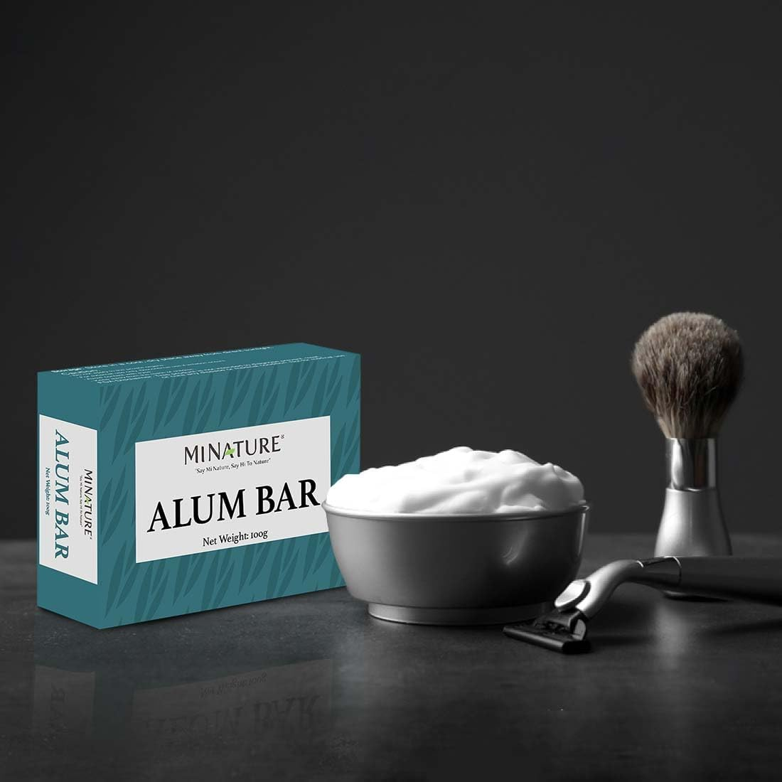Pack of 3 Alum Bar (Ammonium Aluminium Sulfate) (Phitkari) by Minature | Alum Stone(Fitkari)| Alum Shaving Bar | Alum Blocks after Shave|100G*3 | 100% Only Alum | Chemical & Preservative Free| Pure & Natural image number 2