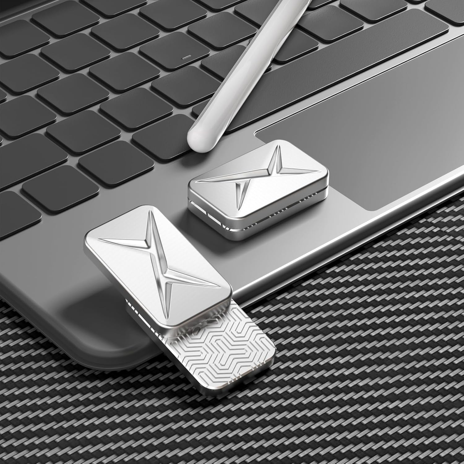 Fidget Slider, Trackless Fidget Toy for Fancy Play, Adult Sensory Toys, Silver image number 6