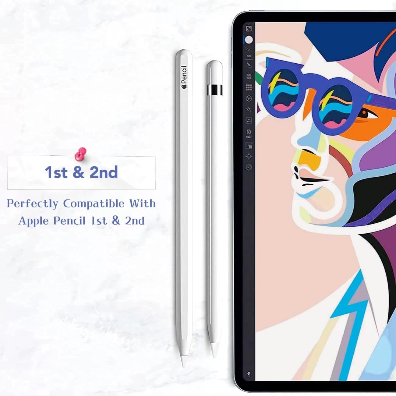 LYSYOL Pencil Tips 5-Pack | Precision Nibs for 1St/2Nd Gen | Smooth Writing & Screen Protection