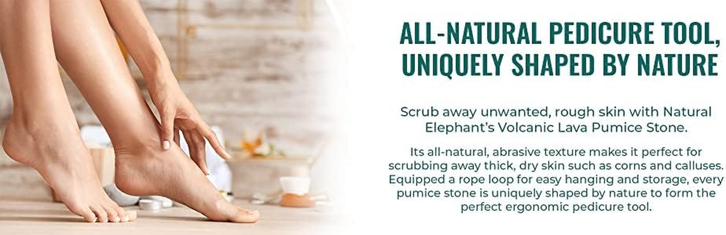 Natural Elephant Natural Volcanic Lava Pumice Stone Callus and Foot Pedicure Rock Scrub Packs (Single Pumice Stone) image number 5