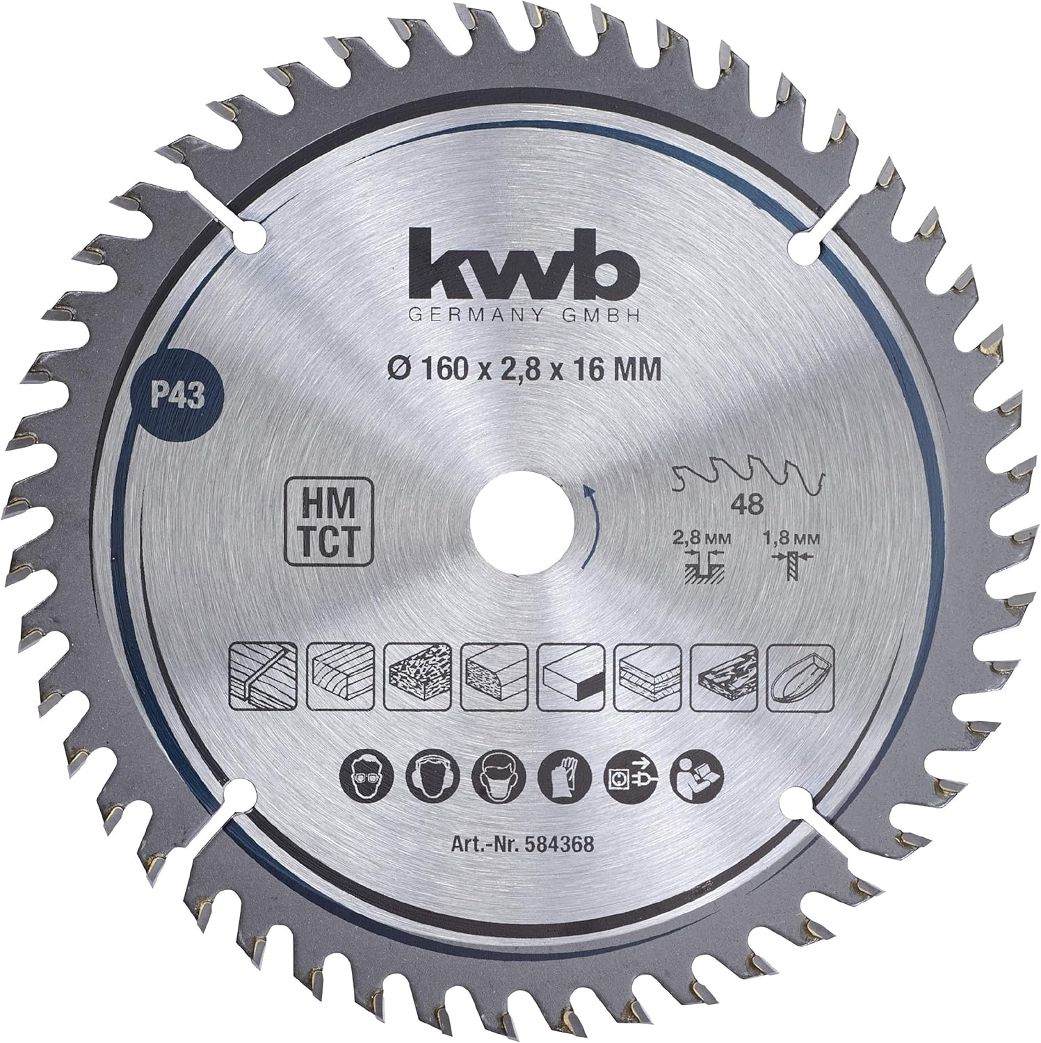 Kwb 581954 Energy-Saving Circular Saw Blade Easy, &Oslash; 135 X 20 Mm Special Alternate Tooth 18 Teeth Z18, AKKU-TOP Thin Cut, 135 X 20 image number 5