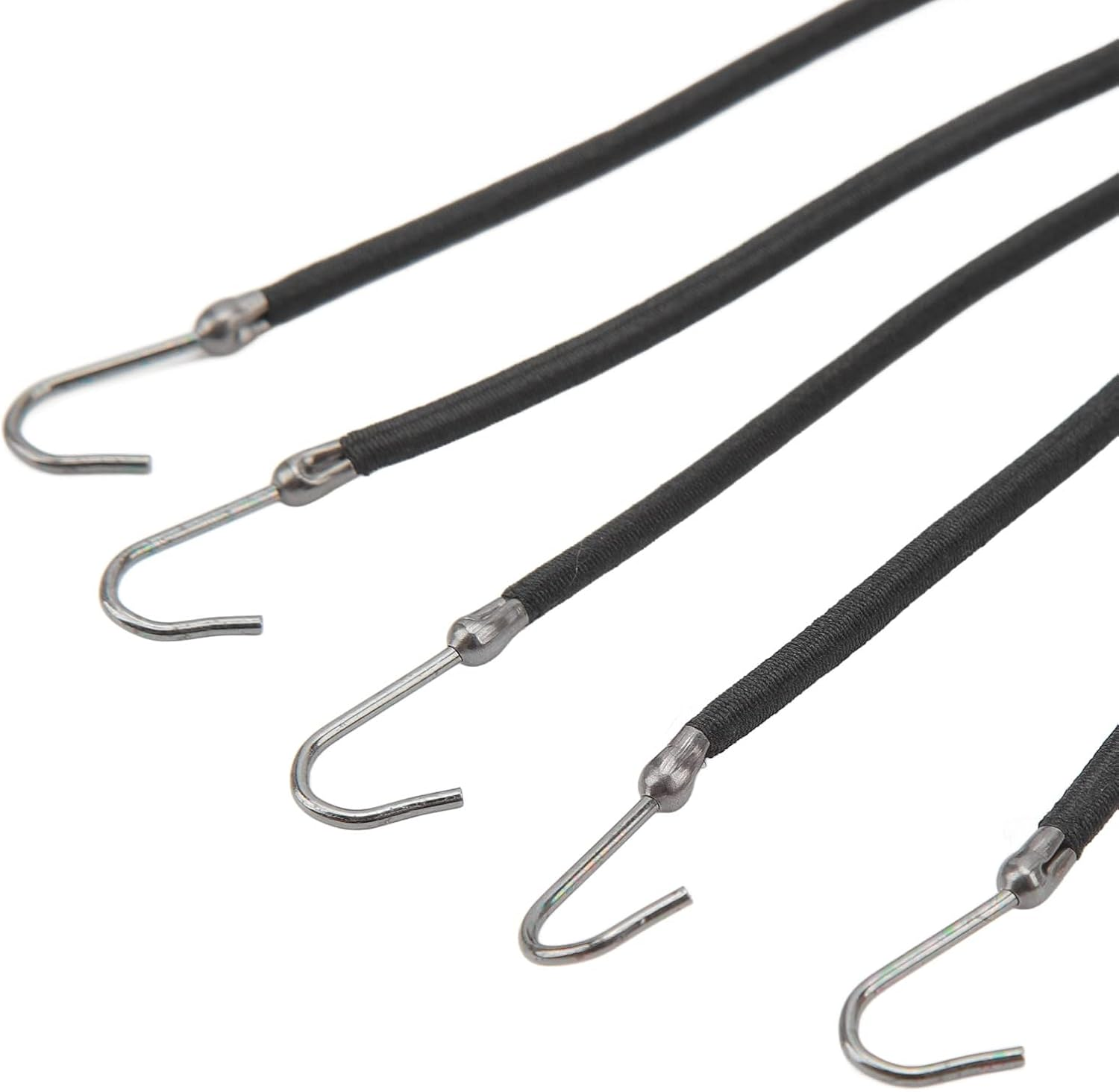 CHICIRIS 10Pcs Ponytail Holder Hook Sturdy Elastic Hair Band Hook Styling Tool for Women Girls, Easy-To-Use Hair Tie for Office Dating (Black) image number 2