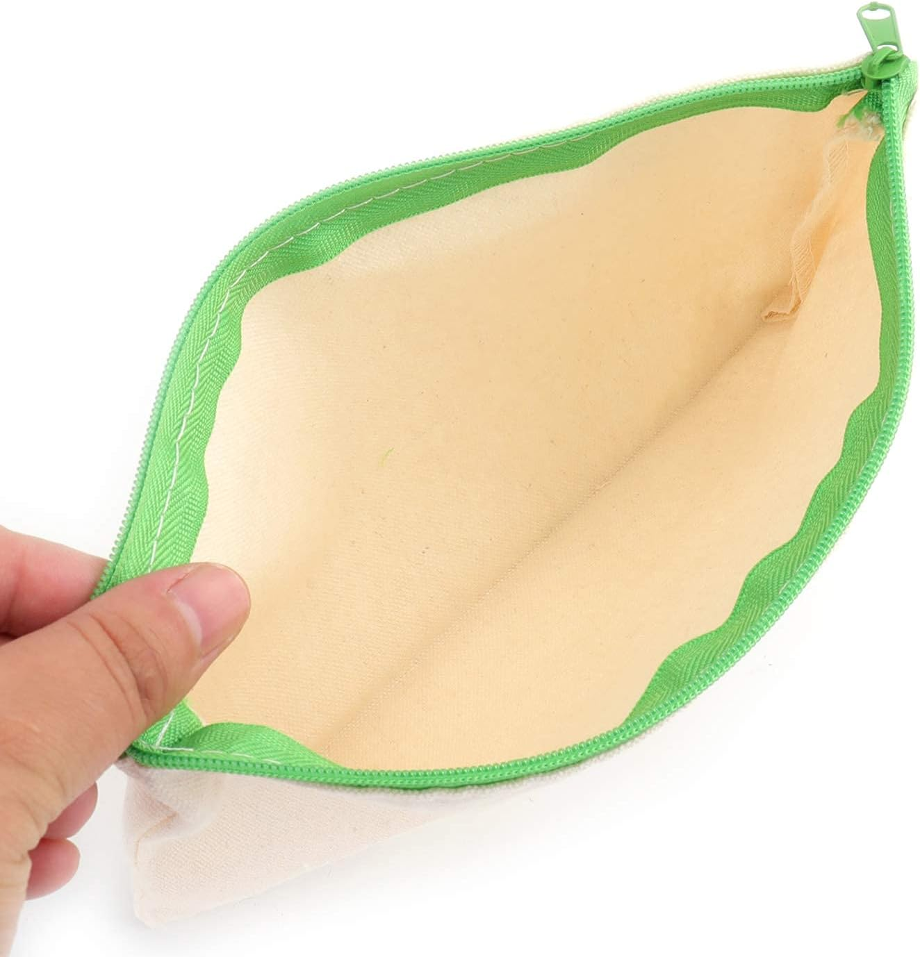 Yarlung 30 Pack Canvas Zipper Pouch, 8X5 Inches Blank DIY Craft Pencil Case Multipurpose Makeup Bags for Pen, Cosmetic, Invoice Bill, Travel Toiletry, 6 Colors Zippers, Black, Blue, Yellow, Green, Red, Pink Zipper, 8.27'' L X 5.12'' W image number 5