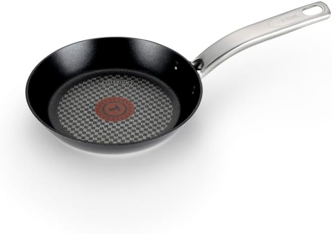 T-FAL C51707 Prograde Titanium Nonstick Thermo-Spot Dishwasher Safe PFOA Free with Induction Base Fry Pan Cookware, 11.5-Inch, Black image number 2