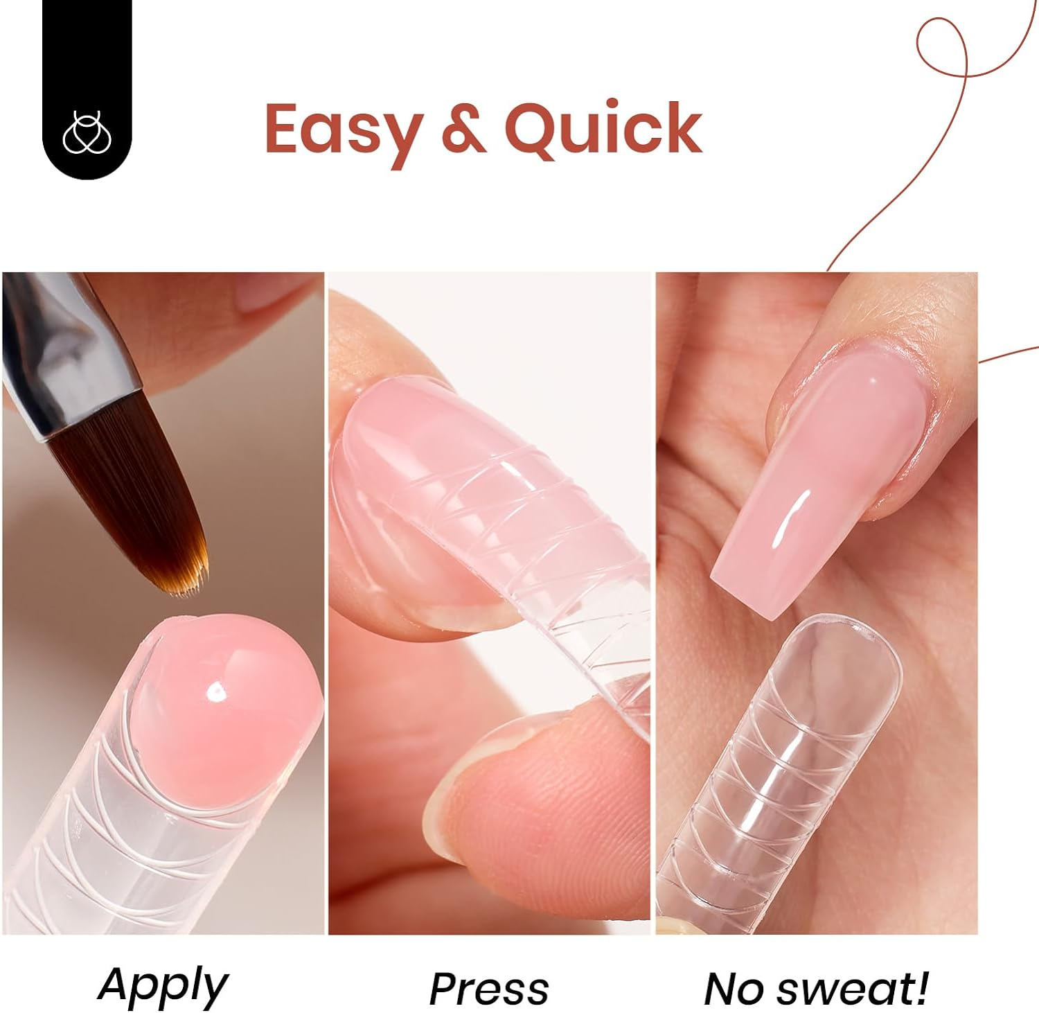 Beetles Gel Polish Poly Nail Extension Gel Kit, 4 Colors Pink White Poly Nail Gel Builder Sheer Pink Nail Gel Clear Nail Art Kit with Poly Brush and Slip Solution Nail Salon All in One French Poly for Women image number 1