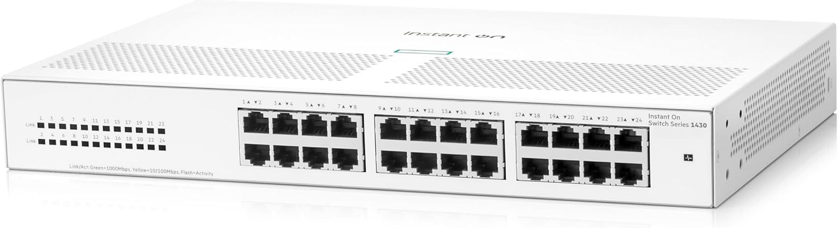 HPE Networking Instant on Switch Series 1430 24-Port Gb Unmanaged Layer 2 Ethernet Switch | 24X 1G | Fan-Less | AU Cord (R8R49A#ABG) image number 3