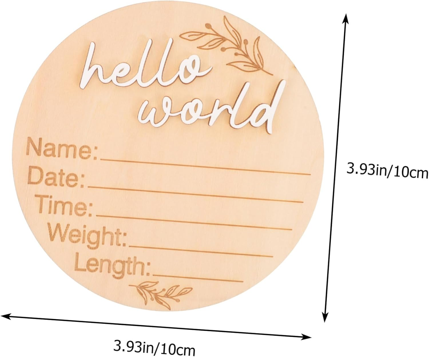 2Pcs Shaped Birth Announcement Sign Nursery Newborn Name Plaque Cute Milestone Decor Safe Natural for Photography and Celebrations image number 4