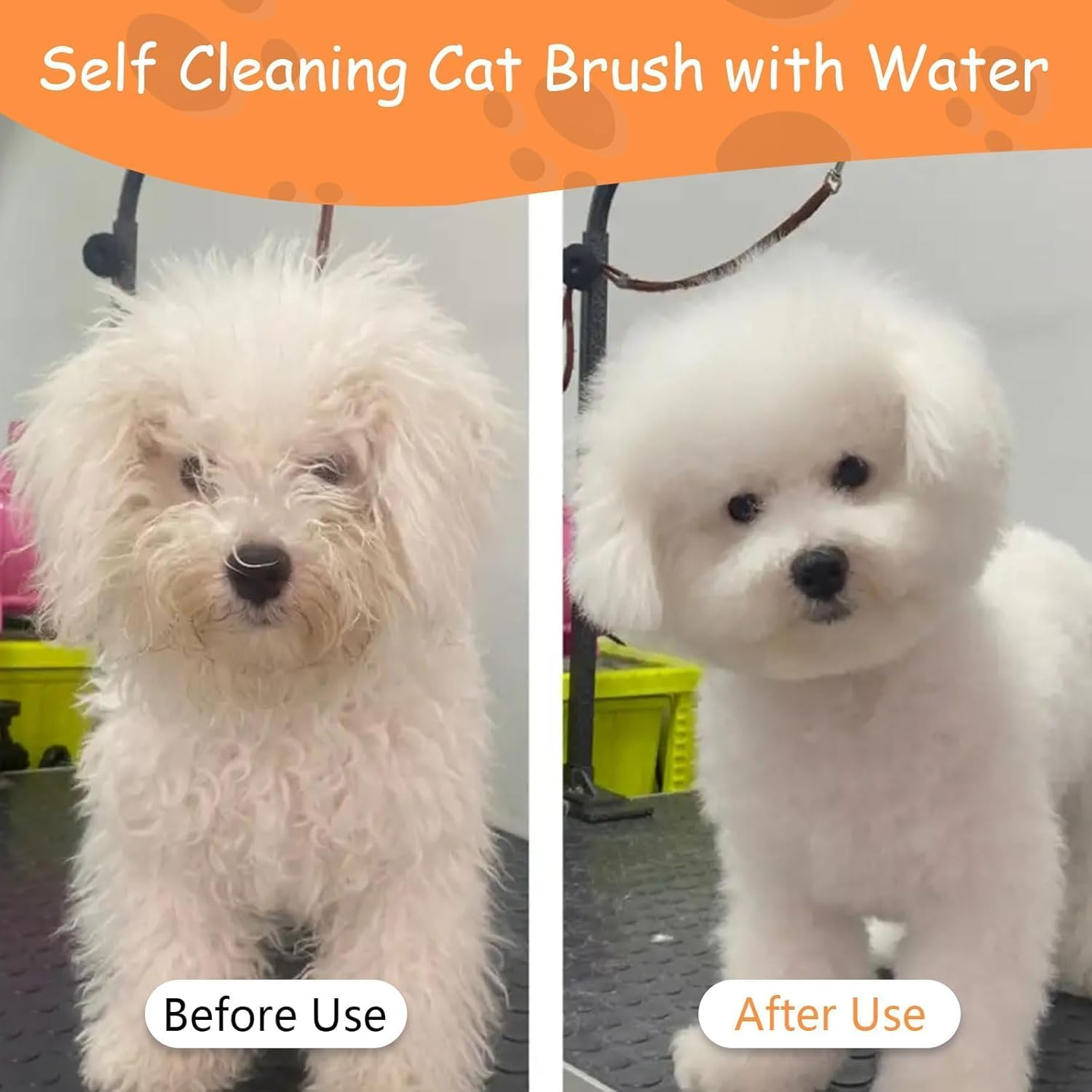 Cat Steamer Cat Brush Long Hair 3-In-1 Steam Brush Cat Pet Hair Brush Fur Brush Cat Massage Brush Eliminate Flying Hair for Cats and Dogs (White) image number 5