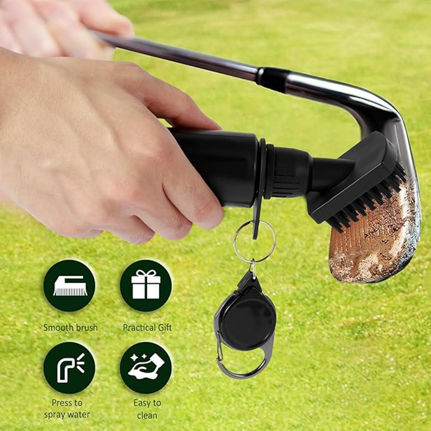 Coehaopike Golf Club Cleaner Brush Set, Golf Water Brush with Club Groove Sharpener Tool, Leakproof Golf Club Water Brush Essential Golf Accessories for Men Women Golf Gifts image number 6