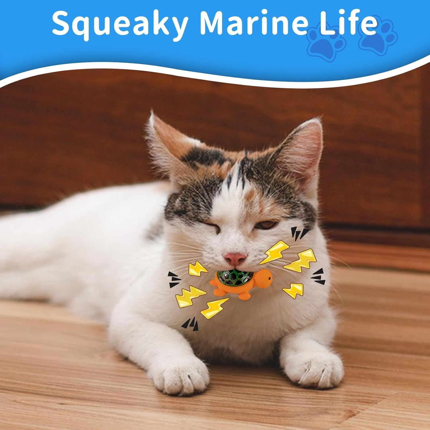 Cat Pool Toy with 6 Fish, Cat Water Toy for Indoor Cats, Interactive Cat Toys for Bored Cats, Foldable and Portable Kitten Toy image number 5