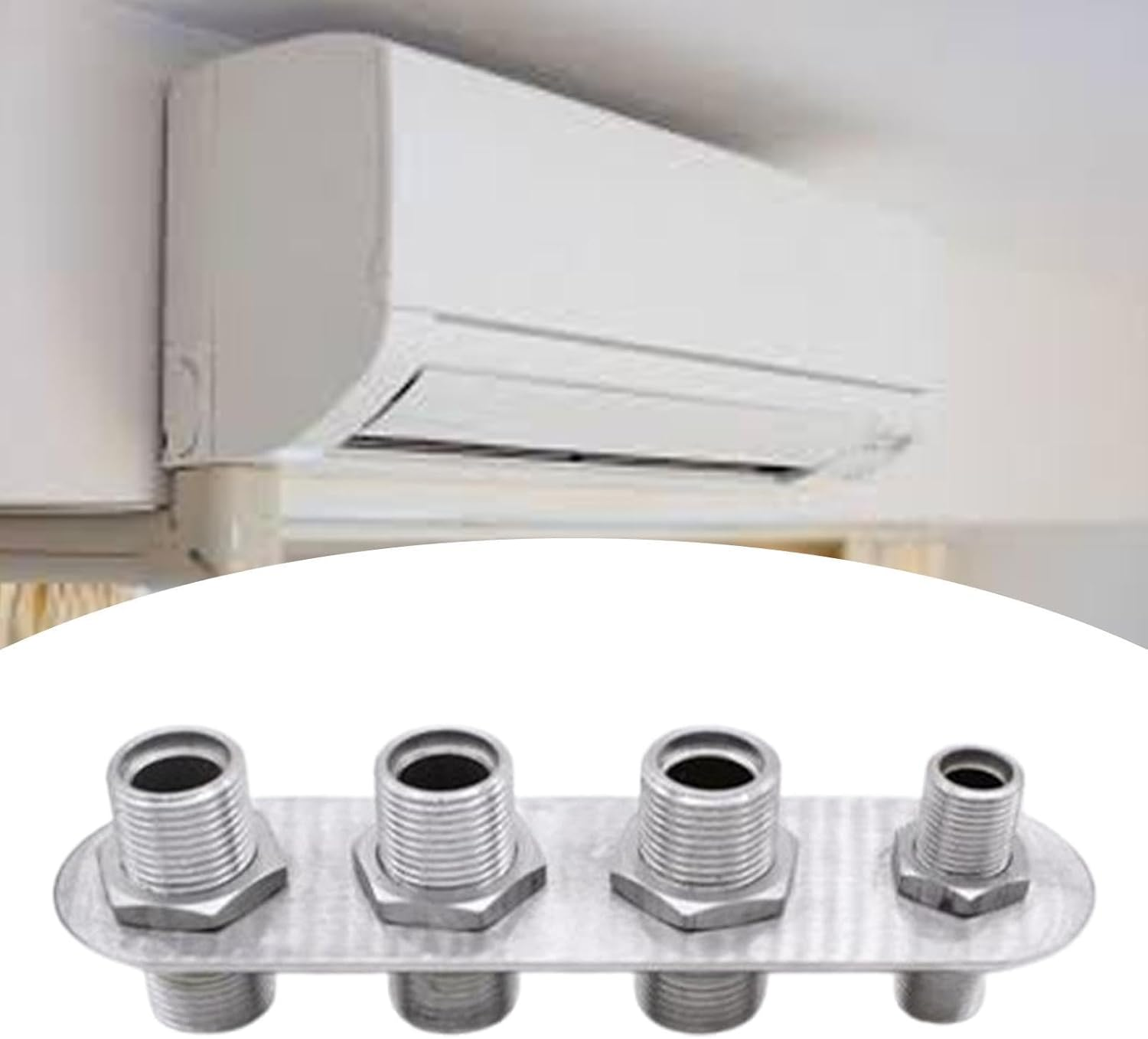 4 Port Firewall Heater AC Bulkhead Assembly Easy to Install Component Part 1-6 (5/8&ldquo;-18) 3-10 (7/8&rdquo;-14) for Auto image number 3