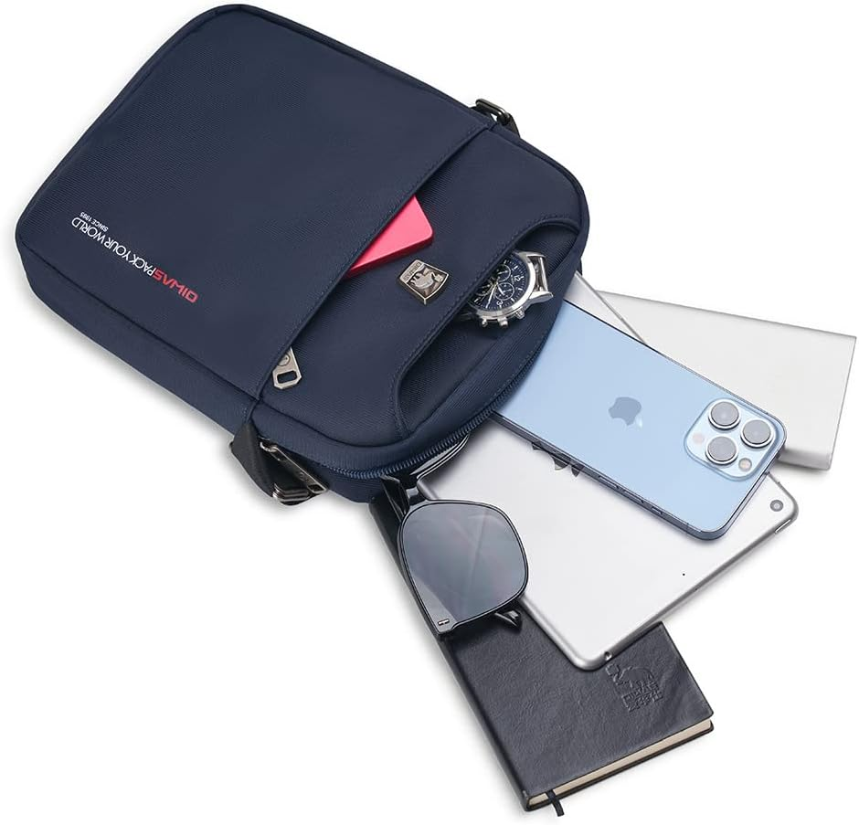 OIWAS Small Messenger Bag Crossbody Shoulder Bags for Men, Mini Sling Pack Handbag Mens Nylon Travel Purse - Gray image number 6